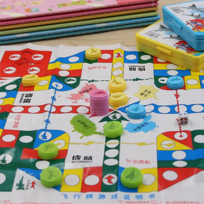 

1Pcs Random Color Flying Chess Board Game Interactive Interesting Flying Chess Party Game Related Toys