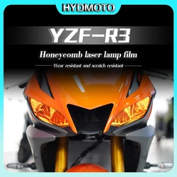 For Yamaha YZF R3 r3 headlight film tail light protection film honeycomb laser lamp film sticker scratch resistant accessories