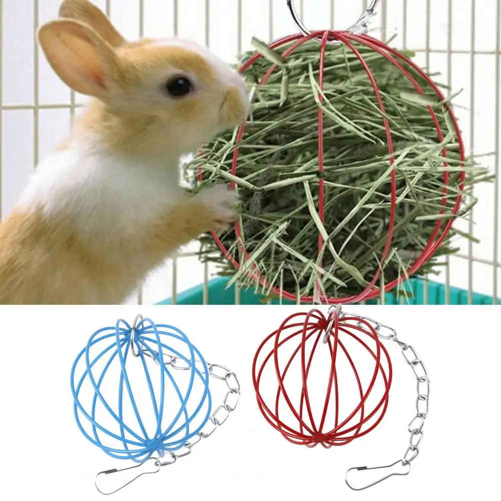 Useful Fine Workmanship Rabbit Hamster Grass Ball Rack Feeder Round Playing Rabbit Grass Ball Small Animal Supplies