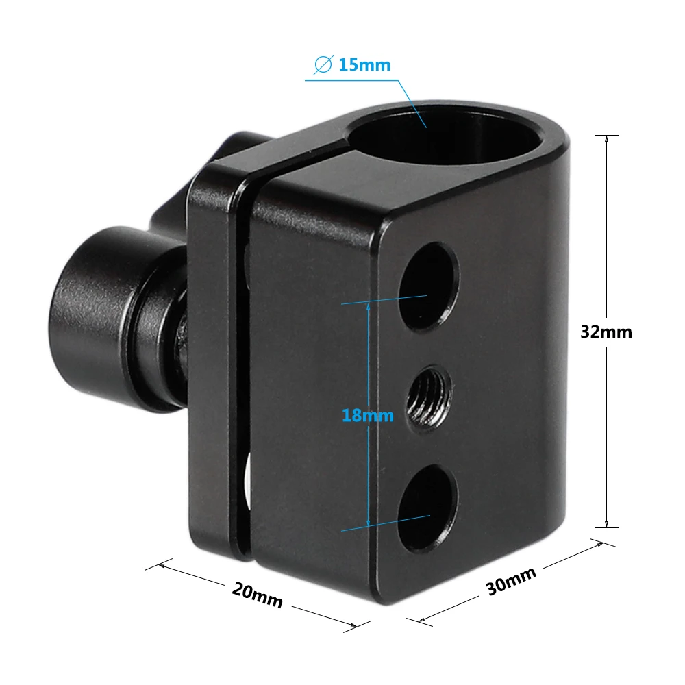 CAMVATE Standard 15mm Single Rod Clamp Adapter With 1/4\