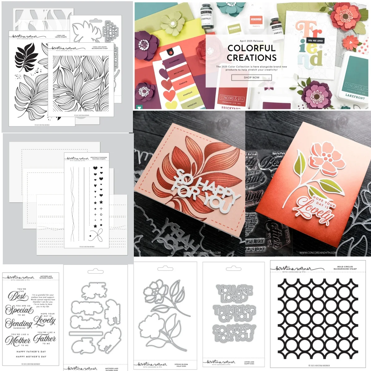 

2025 Spring Bloom Inlay Metal Cutting Dies Clear Stamps Stencils Loved Happy Scrapbook DIY Making Card Scrapbook Decoration