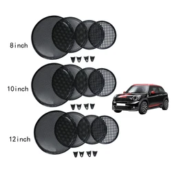 1pc Car Speaker Cover Easily Installation 8/10/12 Inch Grill Mesh Black Circle Enclosure Net for Car Subwoofers and Loudspeakers