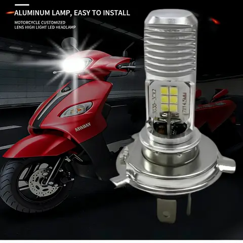 1PCS H4 LED Headlight Bulb High/ Low Beam Kit For Motorcycle Spotlight 6500K