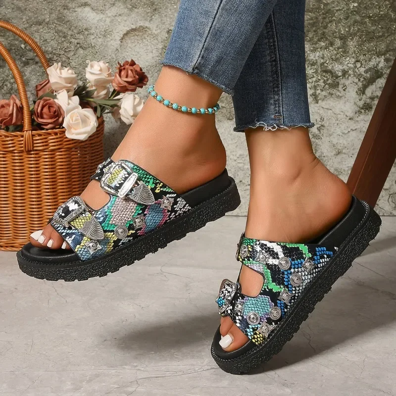 

2025 NEW Fashion Women Summer Slippers Thick Bottom Outdoor Non-Slip Sandal Flip Flop Casual Shoe