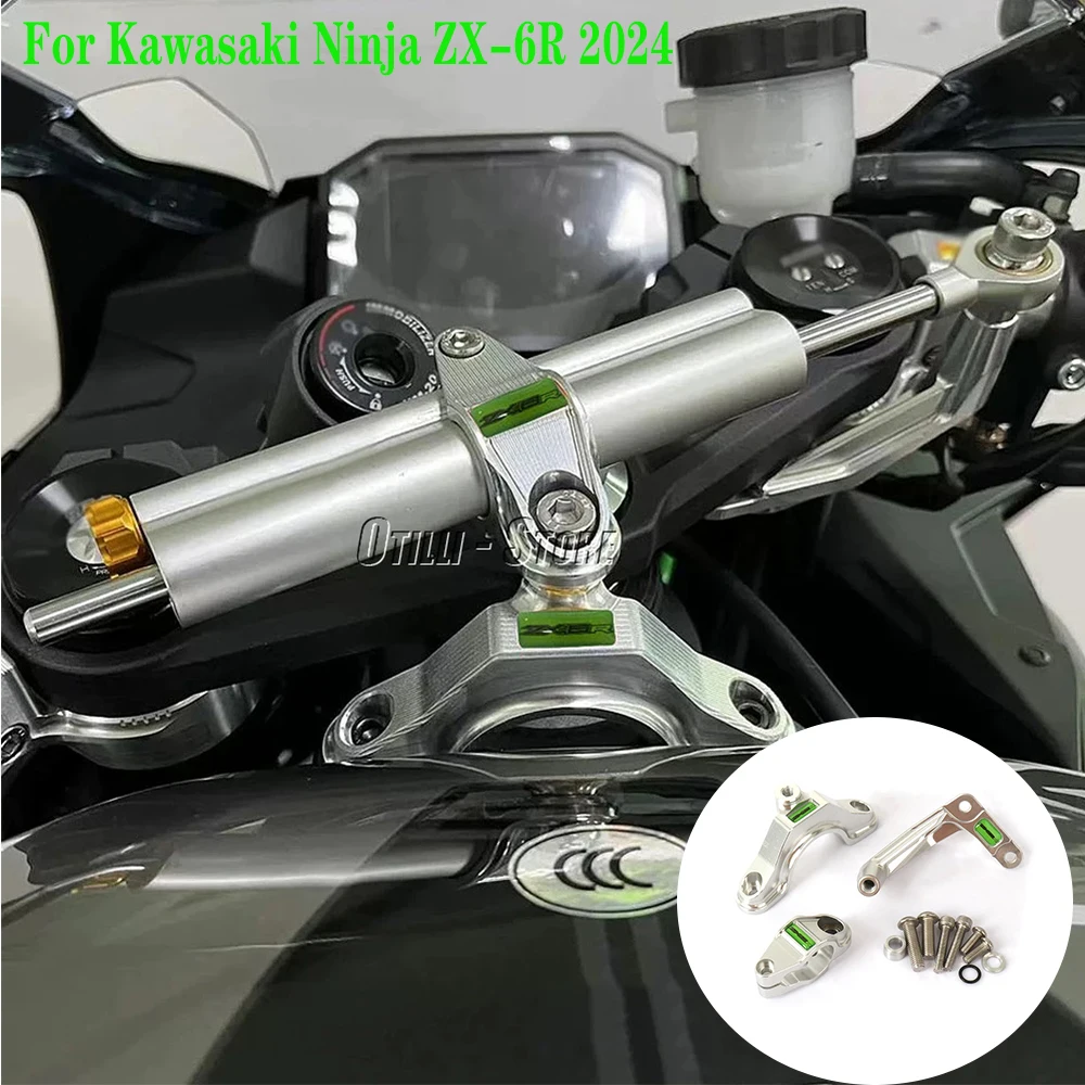 

Motorcycle Accessories Steering Damper Kit For Kawasaki Ninja ZX6R zx6 r ZX-6R 2024 Stabilizer Damper Bracket