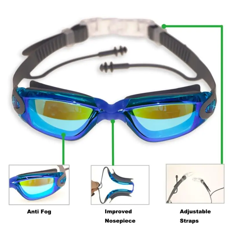 UV Clear HD Swimming Goggles Anti-fog Adult Swimming Goggles Training Race Goggles