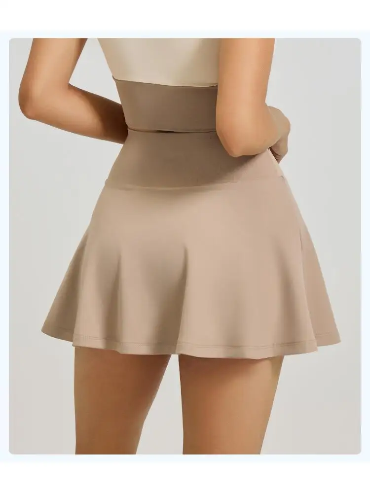 Women's High Waist Athletic Yoga Skirt Casual Pleated Tennis Skirt with Built-in Shorts Workout for Golf Running Gym