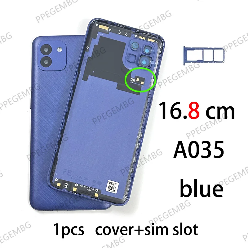 A03 A035 Back Cover For Samsung Galaxy A035G A035 Battery Cover Rear Door Housing Case Chassis Camera lens Lid Sim Slot Tray