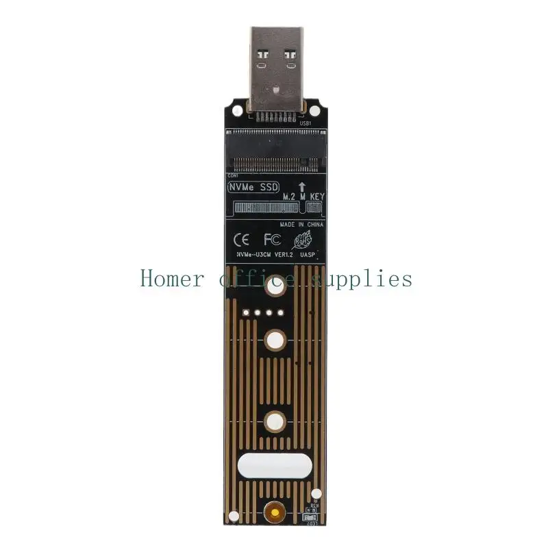 K43B 2 في 1 لـ M.2 إلى USB SSD Dual Board لبطاقة محول M.2 NVME PCIE لـ 2242 2260 2280 NVME لـ M.2