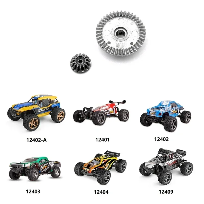 Wltoys, 12401-1638,12402-a,12401, 12402, 12403, 12404, 12409,,rcカーアップグレードパーツ用の金属製ディファレンシャルドライビングギア