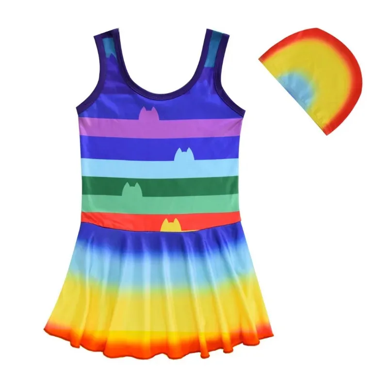 Summer Kids Swimsuit Gabby Cat Vest Swimwear G-Gabby's D-Dollhouse Girls One Piece Swimsuit for Baby Girls Bathing Suits 2-8Year
