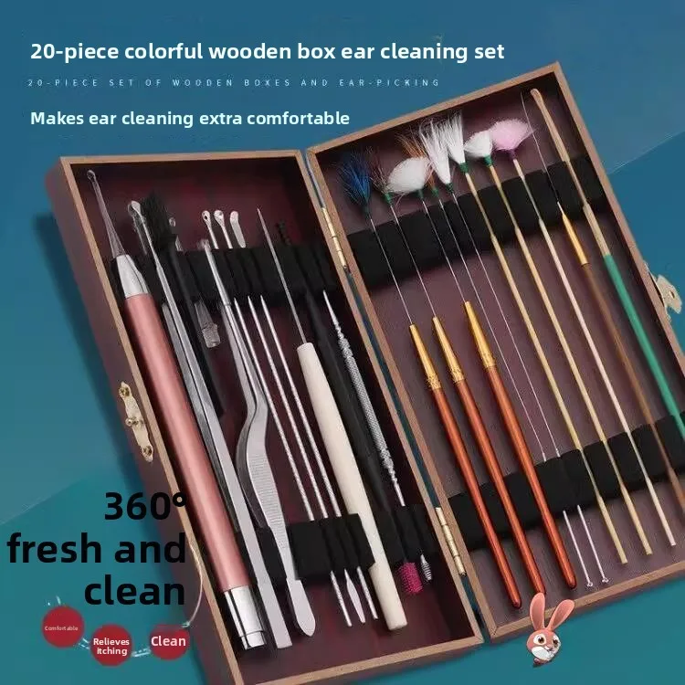 

Profional Ear Cleaning Tool Kit Forceps Ear Spoon Dung Feather Full Wrap Glowing Light Advanced Personal Hygiene Tools