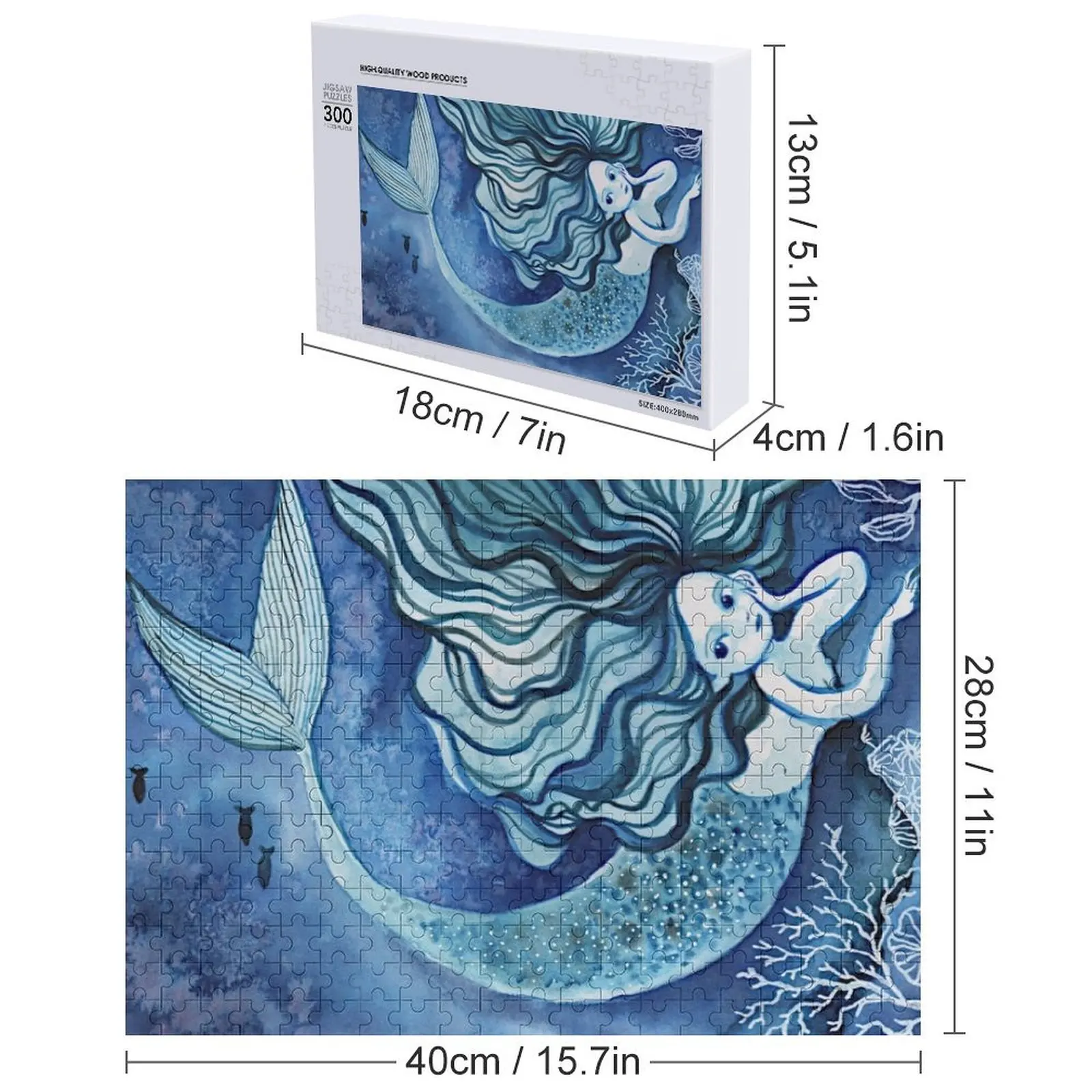 นางเงือก 01 2020 จิ๊กซอว์ จิ๊กซอว์แบบกำหนดเองสำหรับเด็ก ปรับแต่งด้วยภาพถ่าย เกมปริศนาสำหรับเด็ก