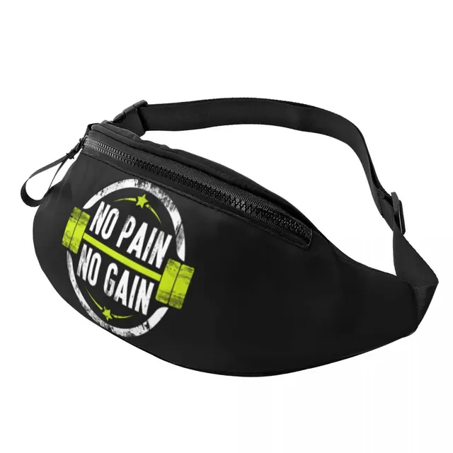 No Pain No Gain Fitness Gym Fanny Pack Men Women Cool Bodybuilding Lover Crossbody Waist Bag for Running Phone Money Pouch AliExpress