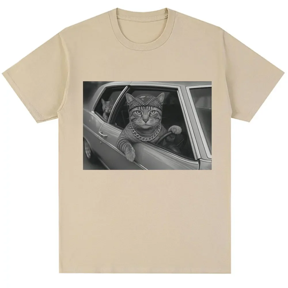 Camiseta Vintage divertida de gato Gang Meme para mujercamiseta fresca a la modacamisetas غير رسمية de verano de gran taille #6