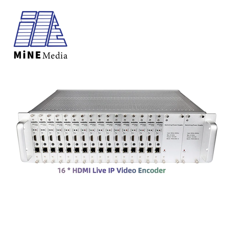 16 Channel H.265/H.264 ip live streaming hd video hdmi server multicast encoder transcoder hardware