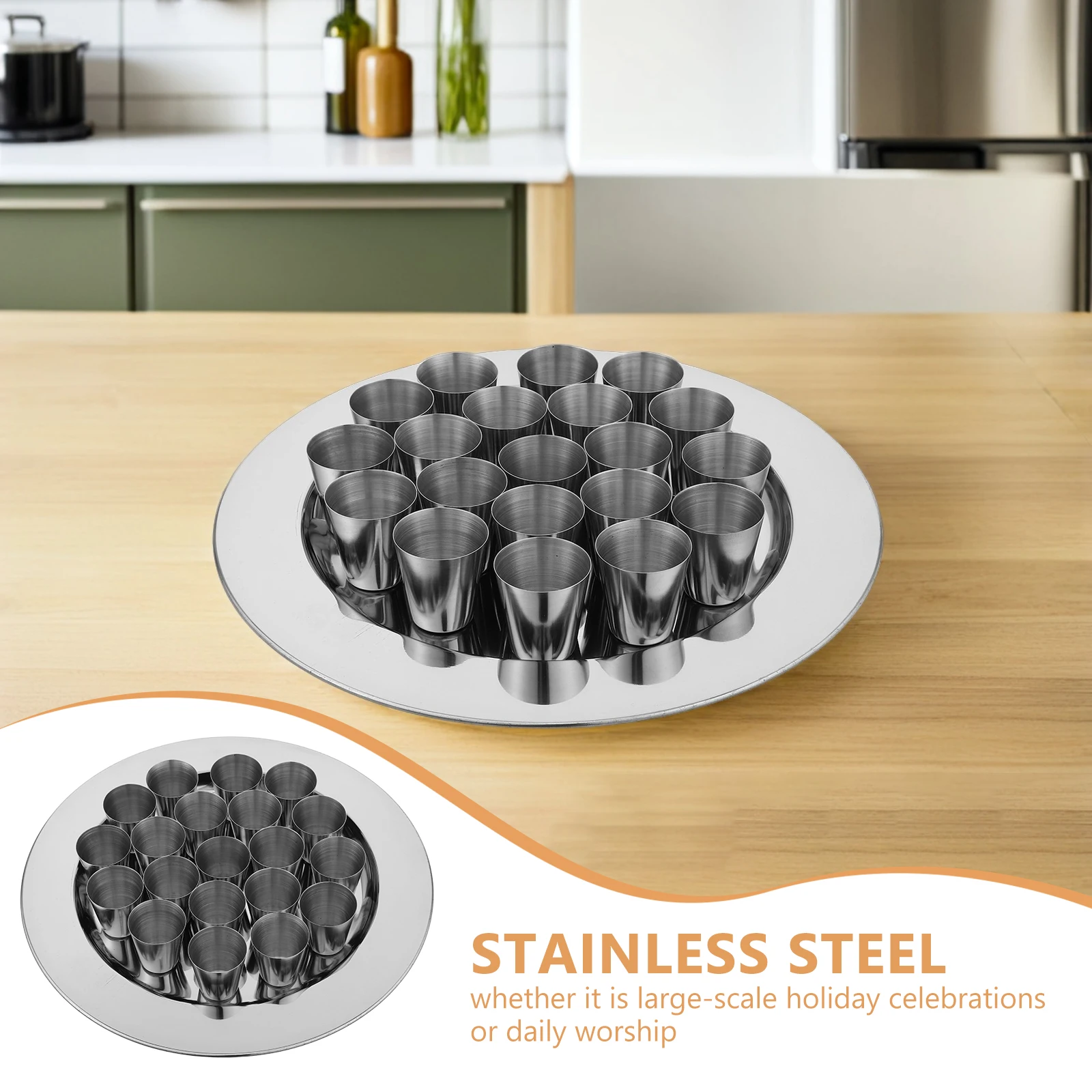 1 مجموعة أكواب التواصل الفولاذ المقاوم للصدأ تكويم الكنيسة الكاريس المعدنية بالتواصل العبادة خدمة طقوس النظارات