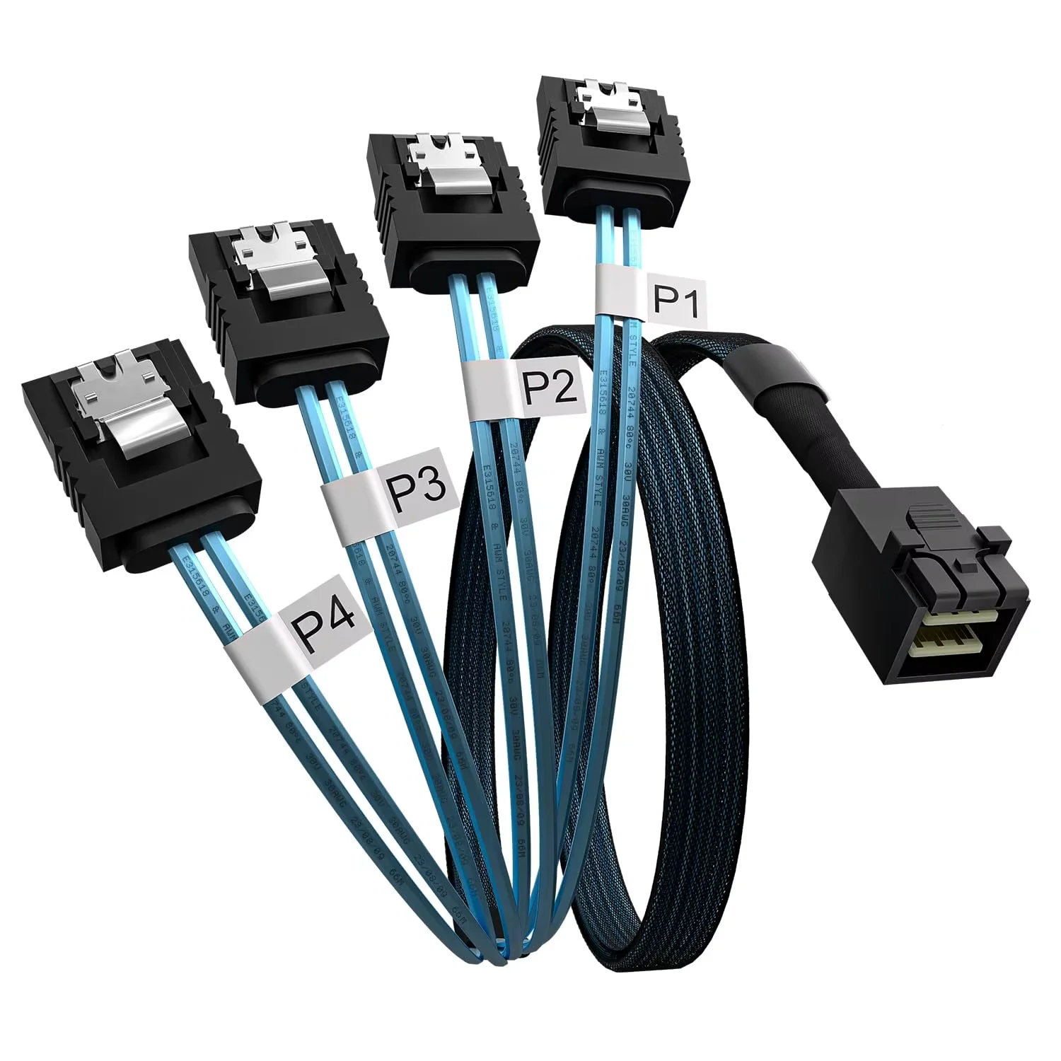 

Mini SAS HD SFF-8643 To 4 SATA Cable Internal SFF 8643 Motherboard Controller To 4 SATA 7Pin 12Gbps Hard Drive Server Cable