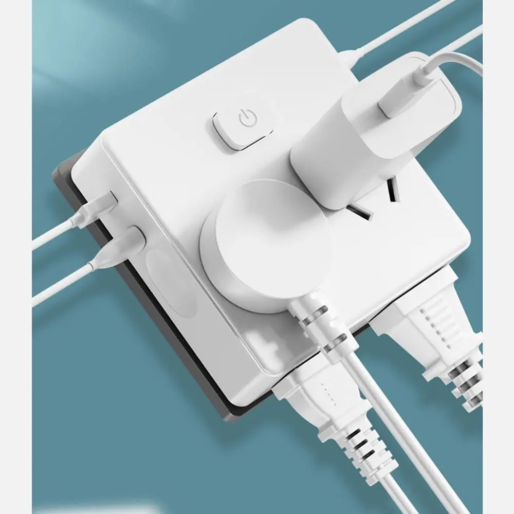 Space Saving Ultra Thin Power Strip Widely Outlets Flat Plug Wall Plug USB C Ports Power Expander Office Use