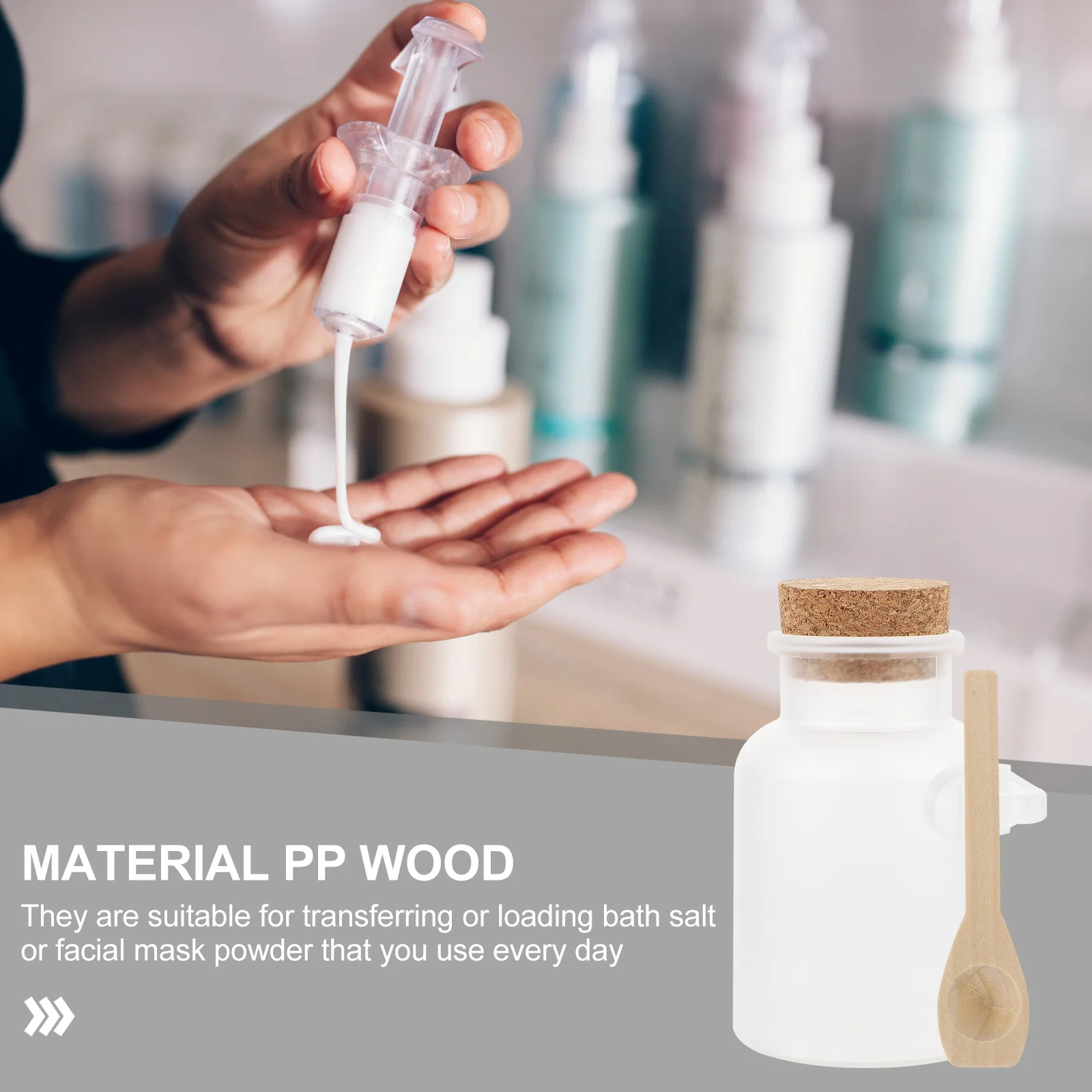 

2Pcs Portable Bath Salt Bottle Compact Powder Storage Jar for Facial Mask Talcum Subpackaging Travel Refillable Container