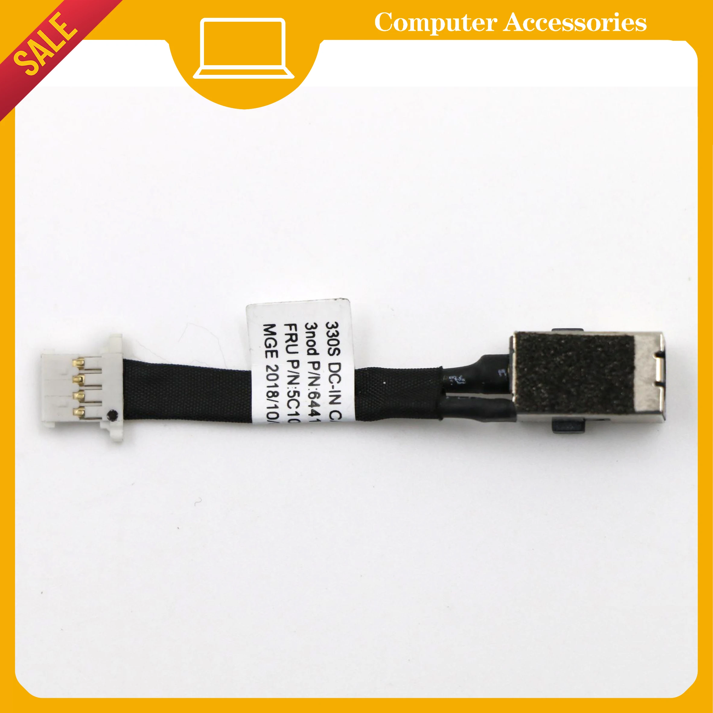 Cable de enchufe de alimentación CC para portátil Lenovo ideapad 330s-14ikb 330s-14isk 330s-15arr 6441120420100 5c10r07521 dc30100s000