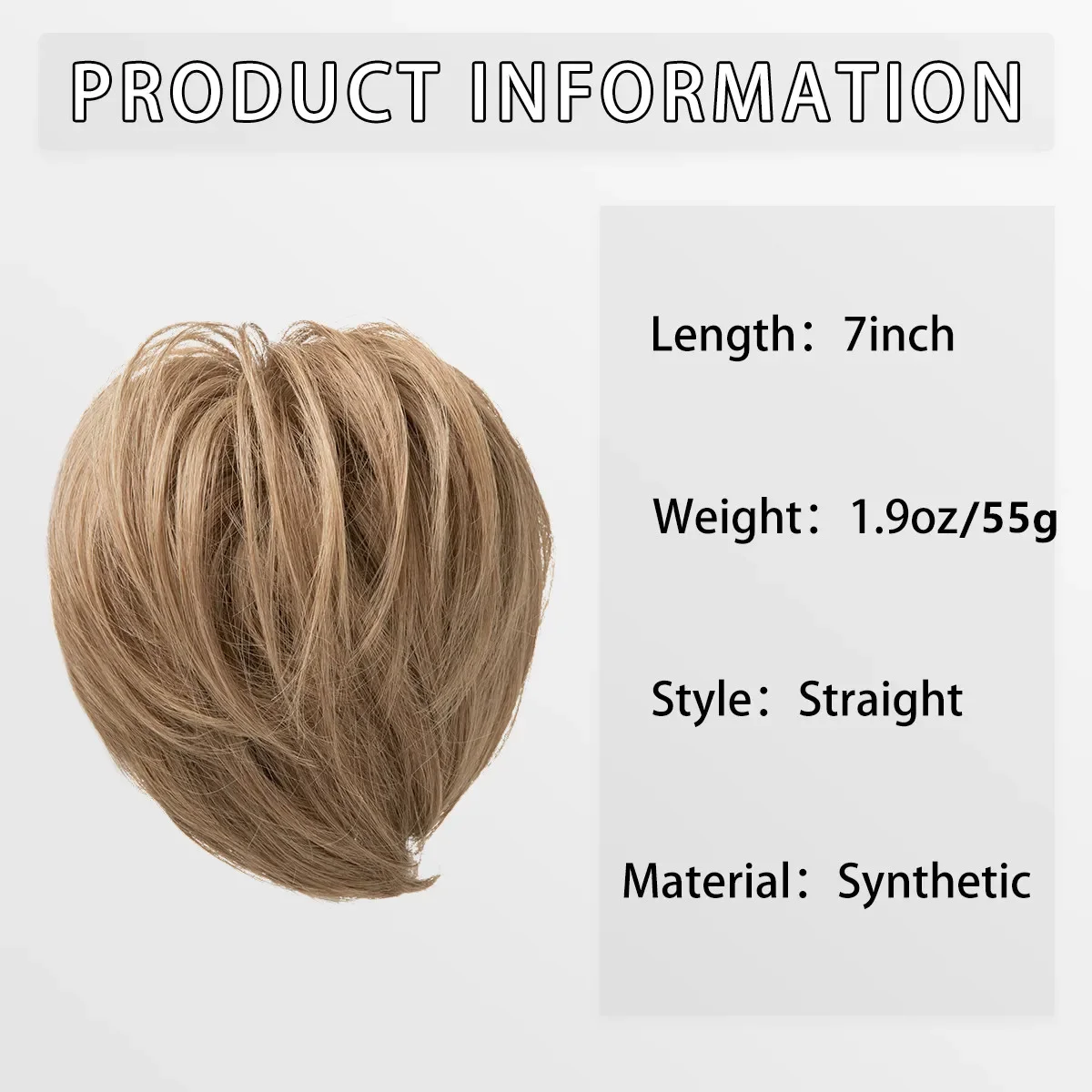 Moño de pelo falso sintético para mujer, banda rizada, Scrunchie, envoltura desordenada, moño Afro elástico, cola de Cheveux