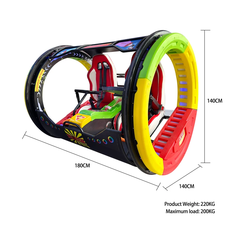 360-Degree rotating car ride, happy car with smart joystick and wireless remote control
