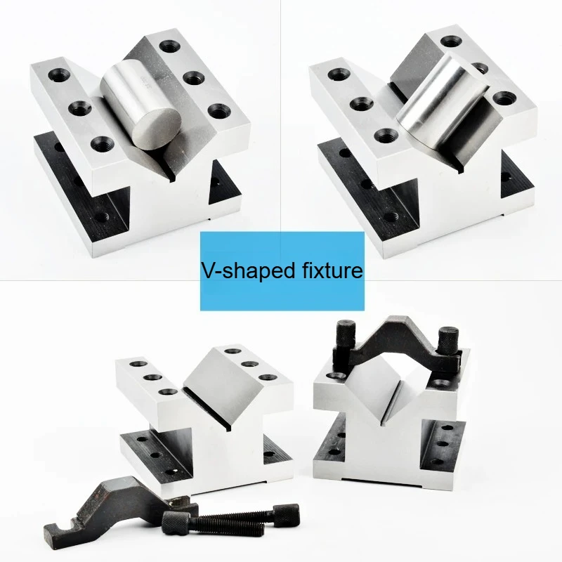 NEW 60x60x50 105x105x78 V Shaped Block Hardened Steel V Frame Fixture for Drilling Milling Lathe Workpiece Positioning