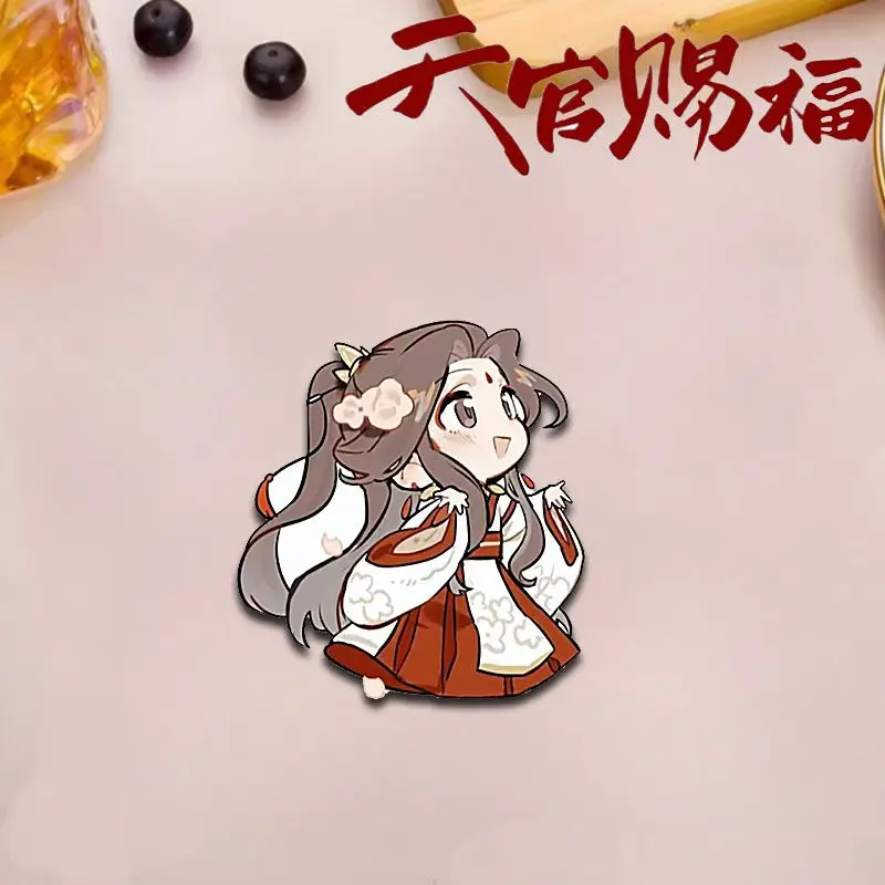 Tian Guan Ci Fu Acrylic Brooch Xie Lian Hua Cheng Cartoon Kawaii Badge Heaven Officials Blessing Cute Pins Bag Ornament Gift