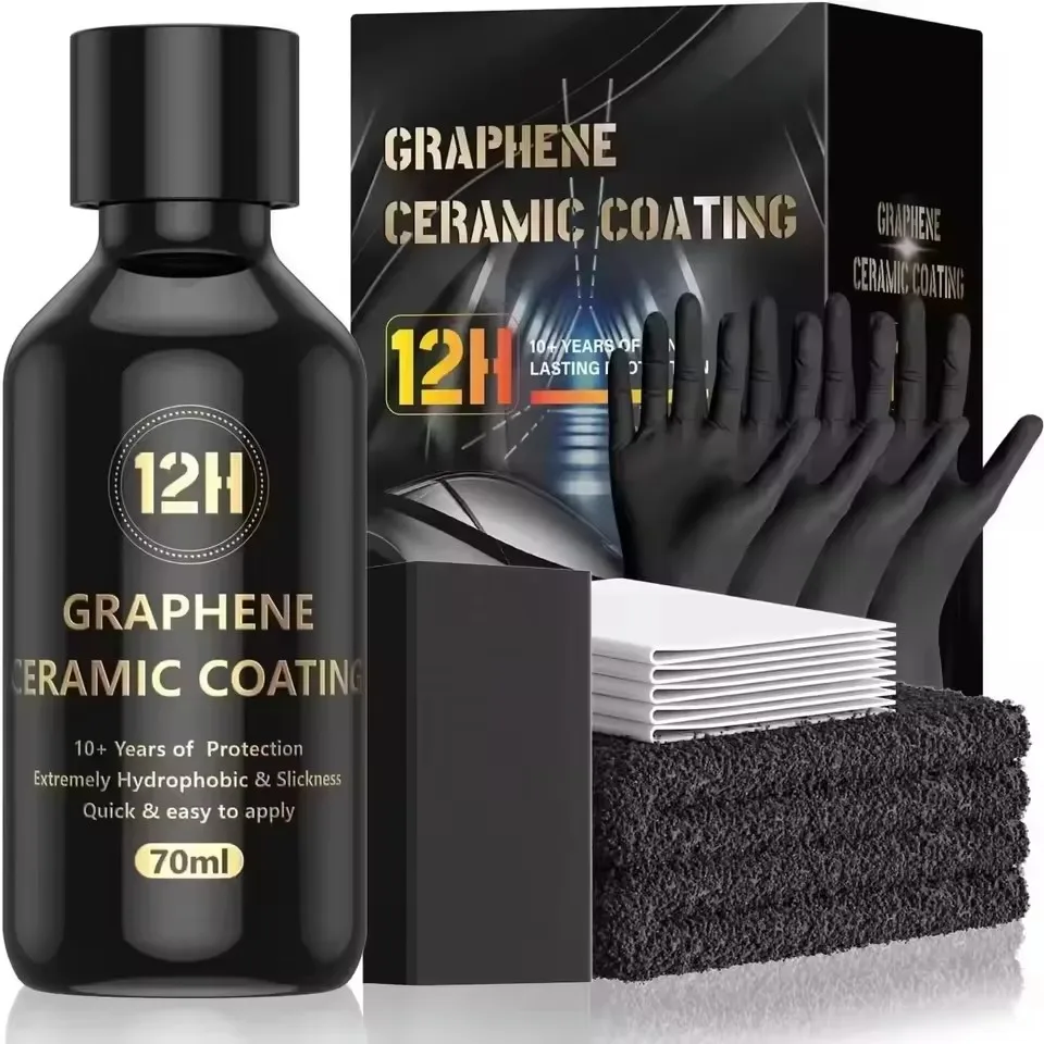70ML 12H Advanced Graphene Ceramic Coating for Cars 10+ Years of Long Lasting Protection Ultra High Gloss Extremely Hydrophobic