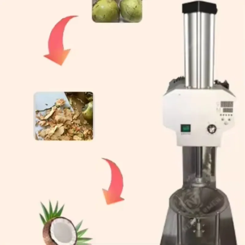 Automatic Commercial Coconut Peeling Machine / Young Coconut Sheller For Food Processing Factory