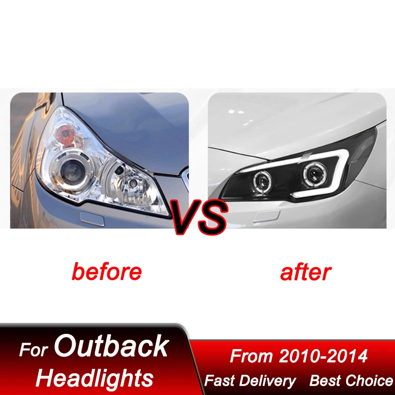 Hot Car Headlights For SUBARU Outback Legacy 10-17 new style full LED Head lamp Assembly Upgrade Projector Lens Accessories Kit