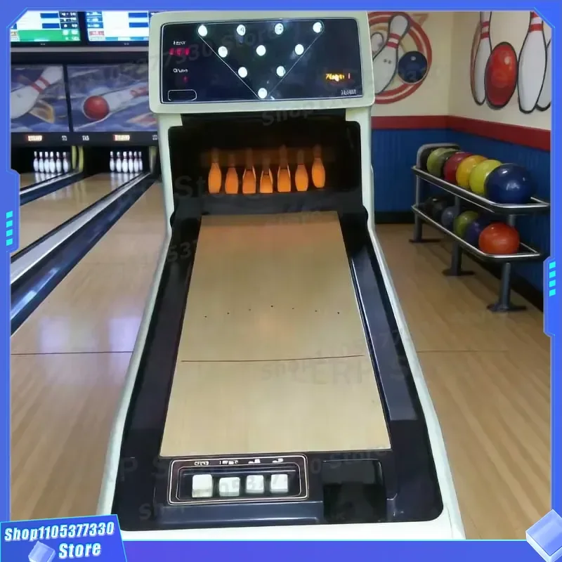 Retro Electronic Tabletop Bowling Game Machine for Family Indoor Entertainment Arcade Style Mini Bowling Set for Kids and
