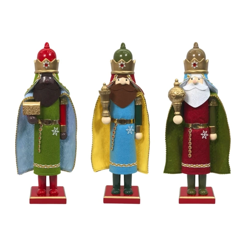  Wooden Christmas Figurine for Mantel, Shelf, and Entryway Accent