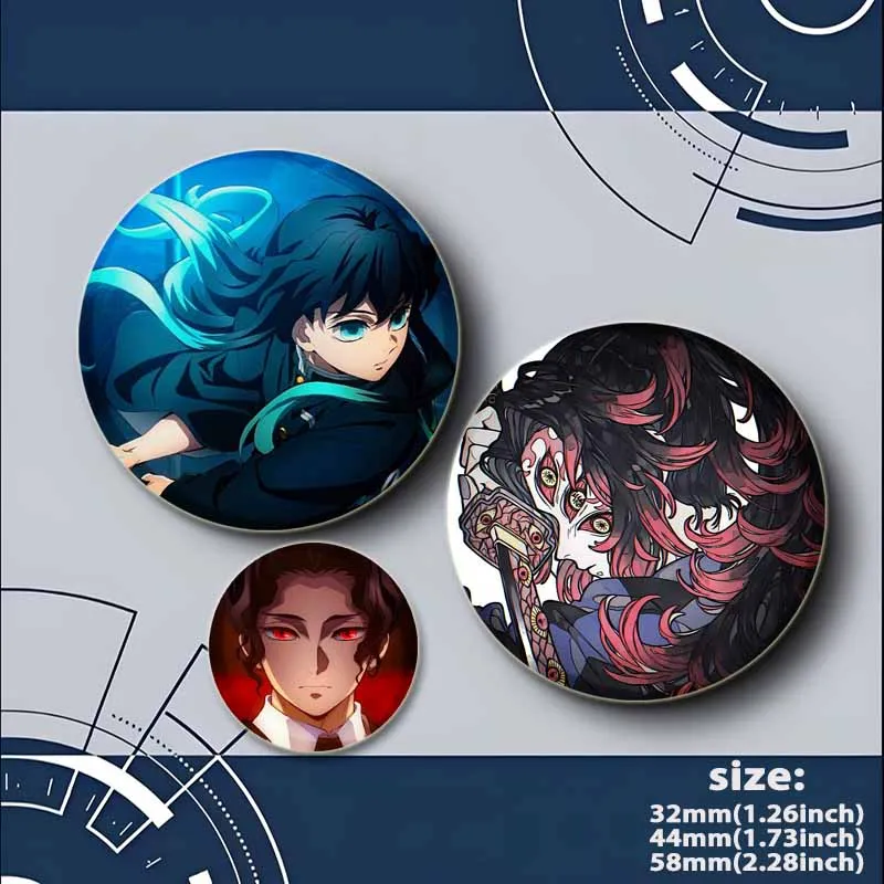 شيطان الكرتون شارة بدبوس Agatsuma Zenitsu Kanroji Mitsuri Kochou Shinobu Tsuyuri Kanao Kamado Tanjiro Kamado Nezuko أنيمي بروش #5