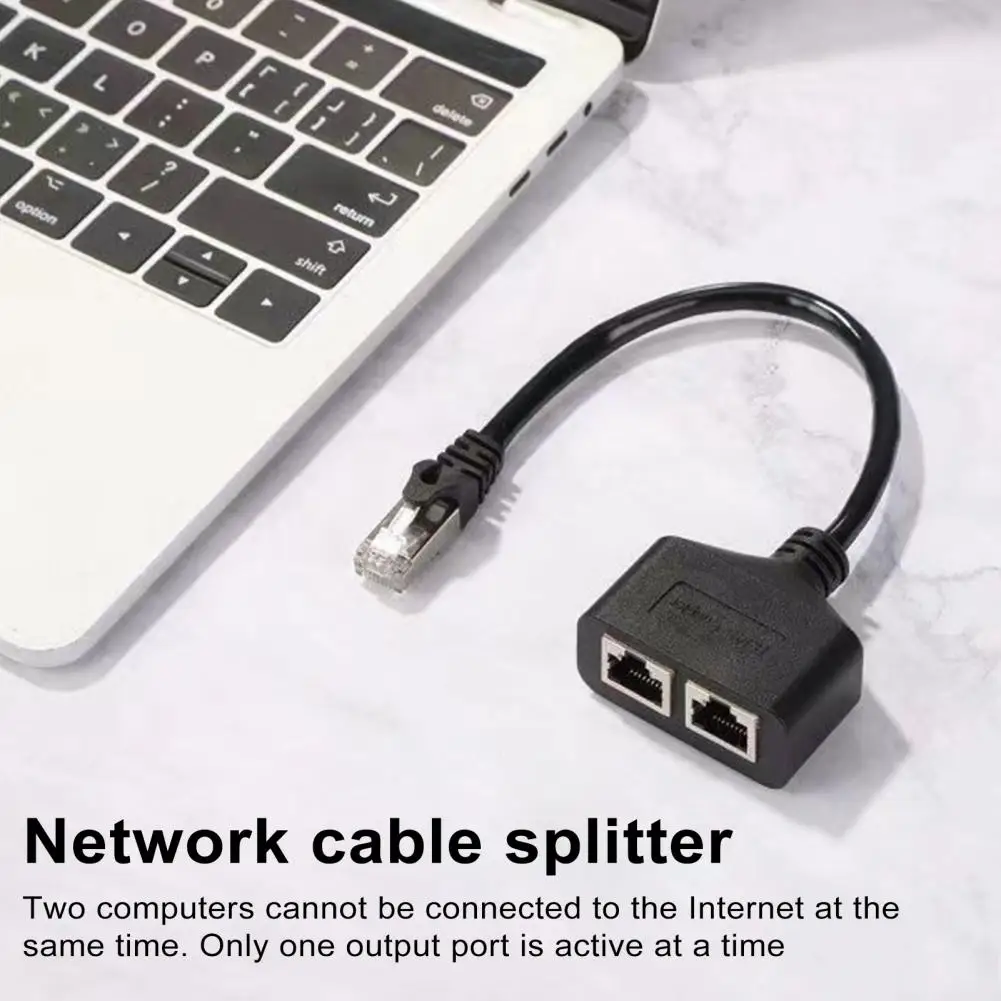 RJ45 Ethernet Splitter 1 to 2 Network Cable Splitter Internet Network Cable Extender RJ45 Connector Coupler for PC TV Box Router