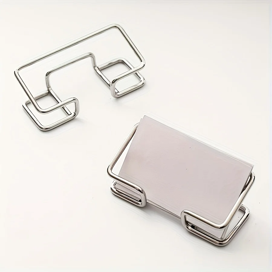 قطعة واحدة من صندوق تخزين بطاقات العمل المكتبي البسيط المكتبي (ذهبي، ذهبي وردي، أسود، فضي)