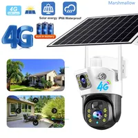 4K 4G Solar Wireless Surveillance Camera Outdoor CCTV PTZ Camera PIR Human Detection Color Night Vision Security Protection