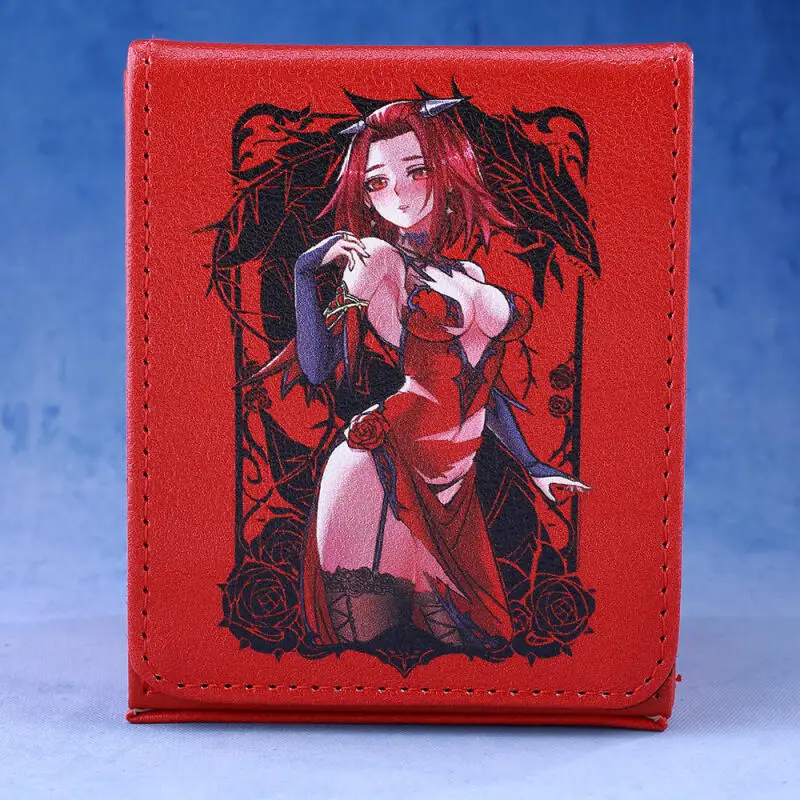 遊戯王！ ローズドラゴン イザヨイ アキ ダークマジシャンズ DIY 大容量 レザーカードボックス アニメゲームコレクションカード収納ボックス