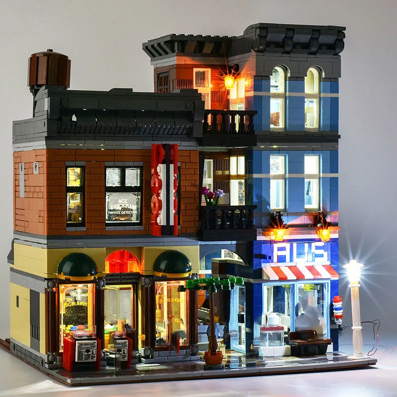 LED Light Up Kit For 10246 Detective's Office Compatible With 15011 (Not Include The Building Block Model)