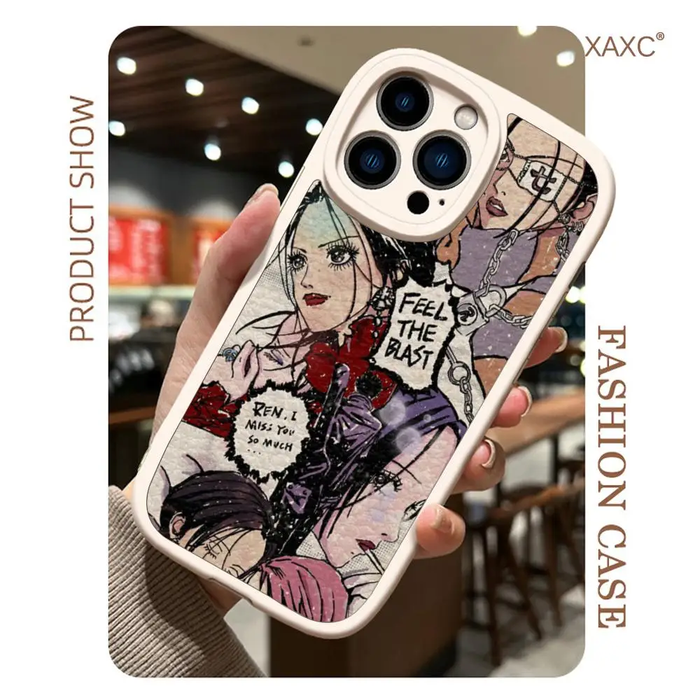 Nana Osaki Anime Phone Case For Iphone15 Pro Max 14 Plus 11 13 12 Mini X Xr Xs 7 8 Puls Lambskin Silicone Covers