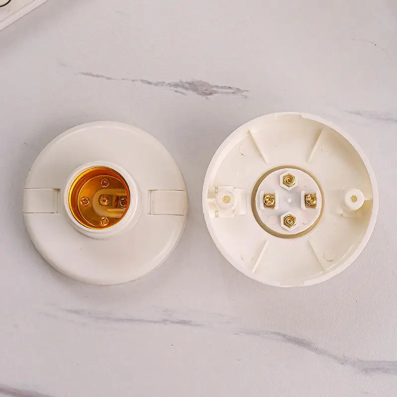 

1/3/5PCS 220V E27 Screw Lamp Stand Light Bulb Socket Holder Adapter Base Cap Socket White Ceiling Light Lamp Bulb Fixing Base