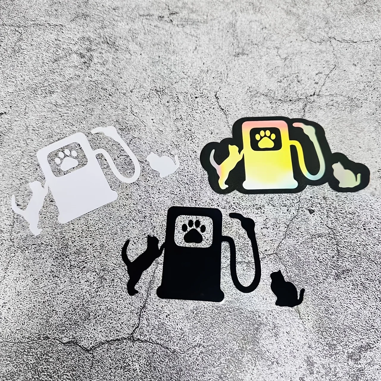 

Водонепроницаемая и устойчивая к царапинам наклейка из прочного винилового материала с изображением милого котенка для масляного насоса | Дизайн с черно-белым изображением котенка