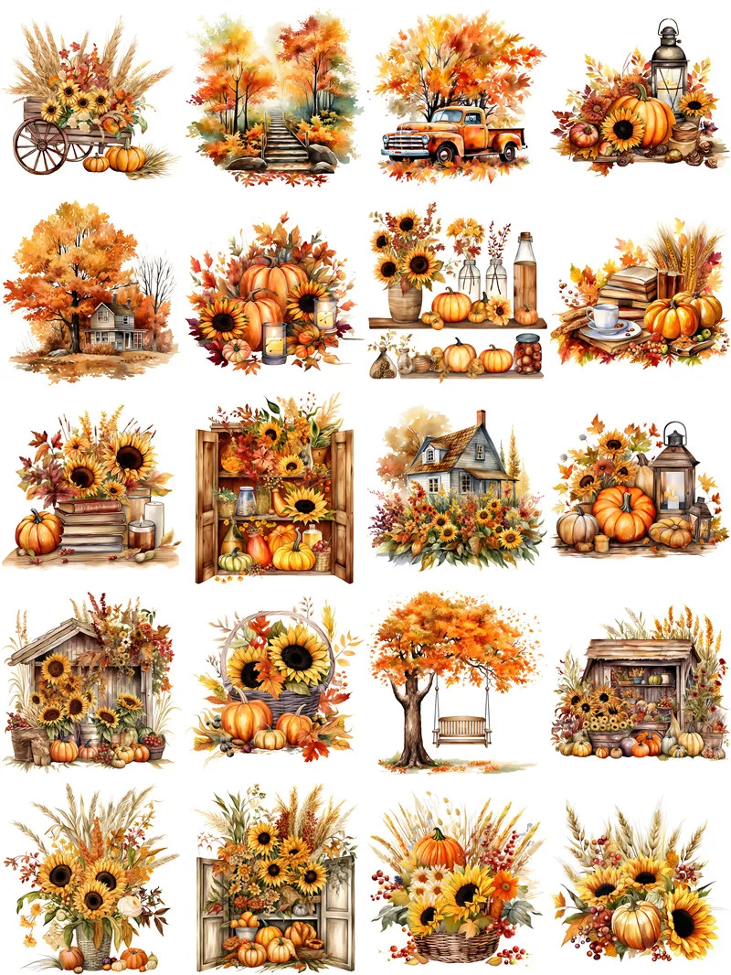 Autumn Stickers Crafts And Scrapbooking stickers kids toys book Decorative sticker DIY Stationery