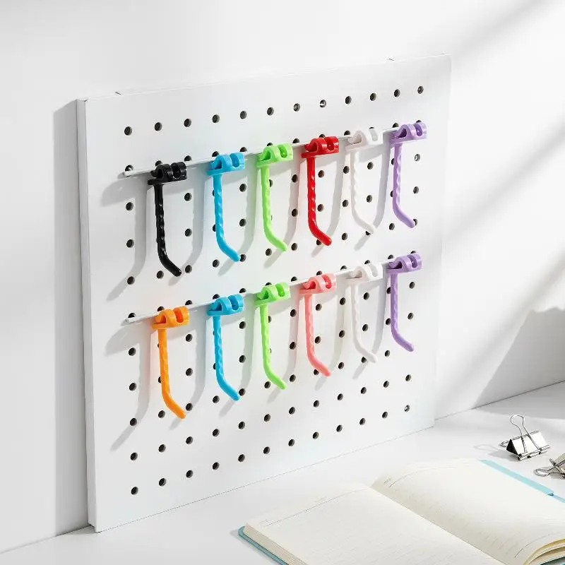 10PCS Colorful Multi-Purpose Mesh Panel Hooks Heavy Duty Display Hangers for Supermarket Retail Shelf Racking Storage