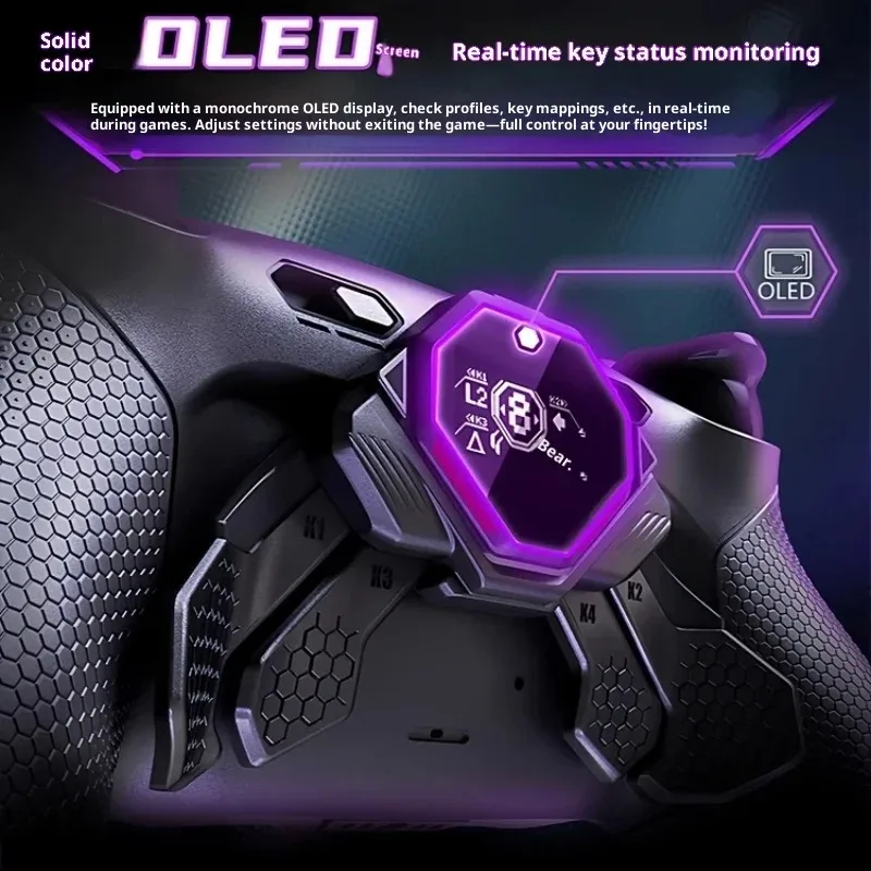 eXtremeRate for ps5 Controller SPARK Back Paddles Kit BDM-010 020 030 040 050 with OLED Display Remappable 4 Back Buttons Sets