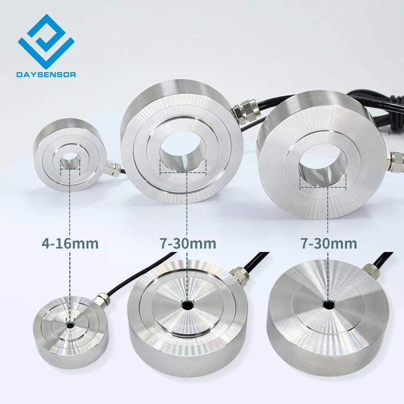 DYHX-004 Compression Push Pressure Mini Load Cell Spoke Wheel Donut washer Shaped Ring force sensor