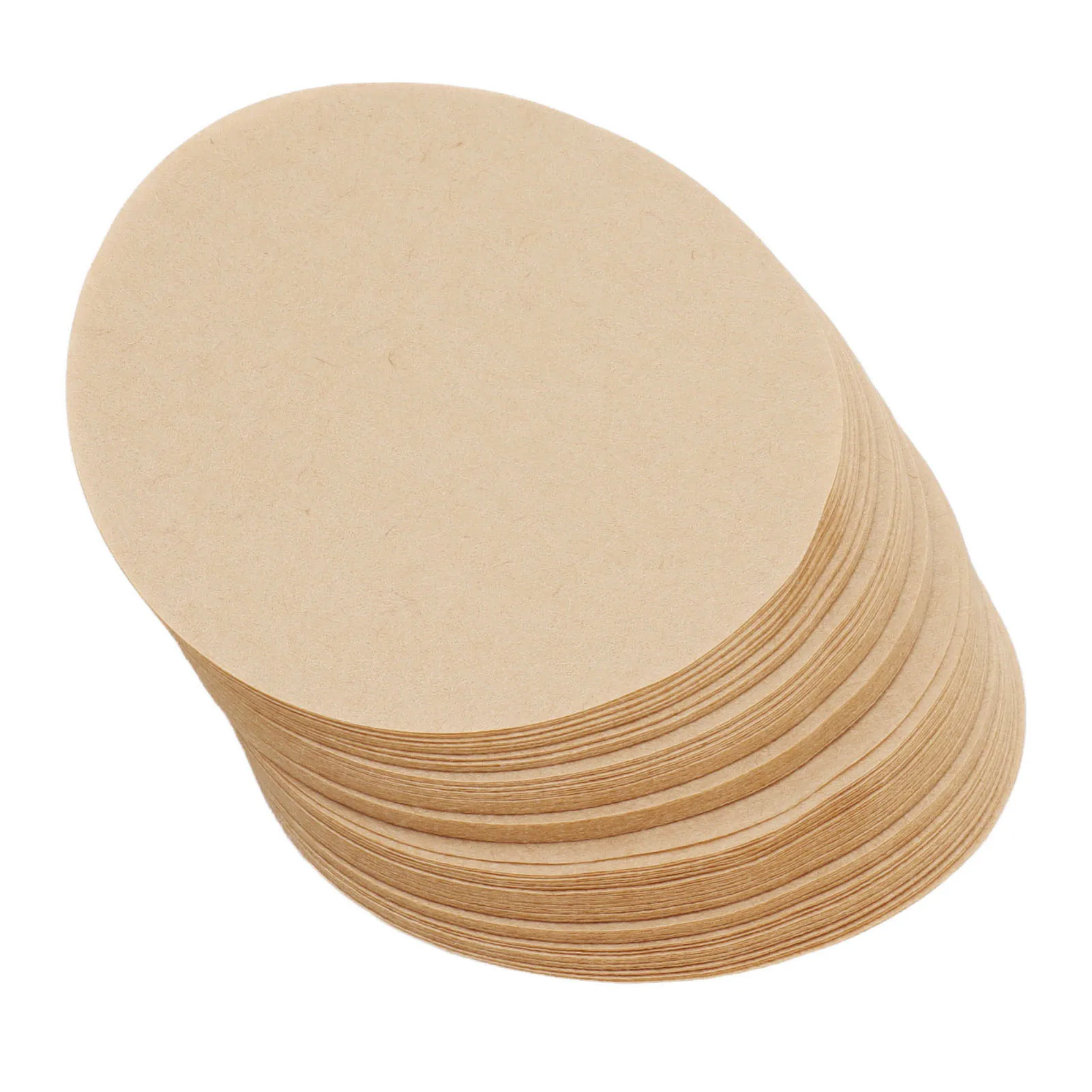 100Pcs 64mm Round Coffee Filter Disposable Unbleached Natural Coffee Filter Paper for 1 to 2 People Measure