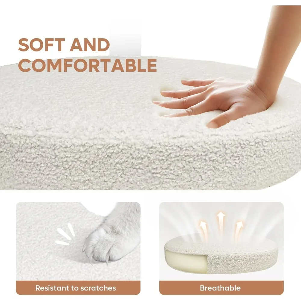 كرسي مريح بأرجل متقاطعة، 360 درجة ° كرسي تأمل دوار بعجلات، مقعد قابل لضبط الارتفاع لـ ADHD، دعم قطني قوي #4