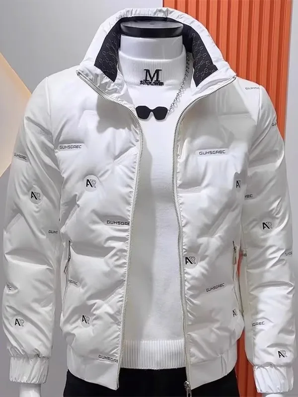 

Модная зимняя мужская хлопковая куртка Slim Fit, повседневная, теплая, из полиэфирного волокна, с длинными рукавами, на молнии, Cleanfit Sle